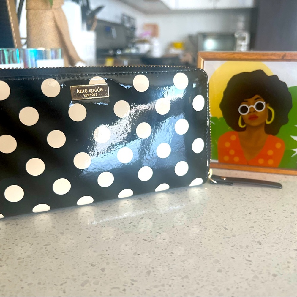 KATE SPADE Large Polka Dot Print Wallet